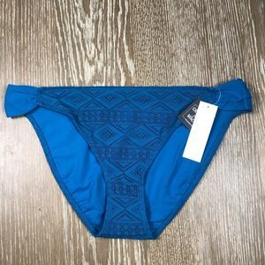 Hula Honey Blue Aztec Print Mid Rise Bikini Women’s Size XL NWT